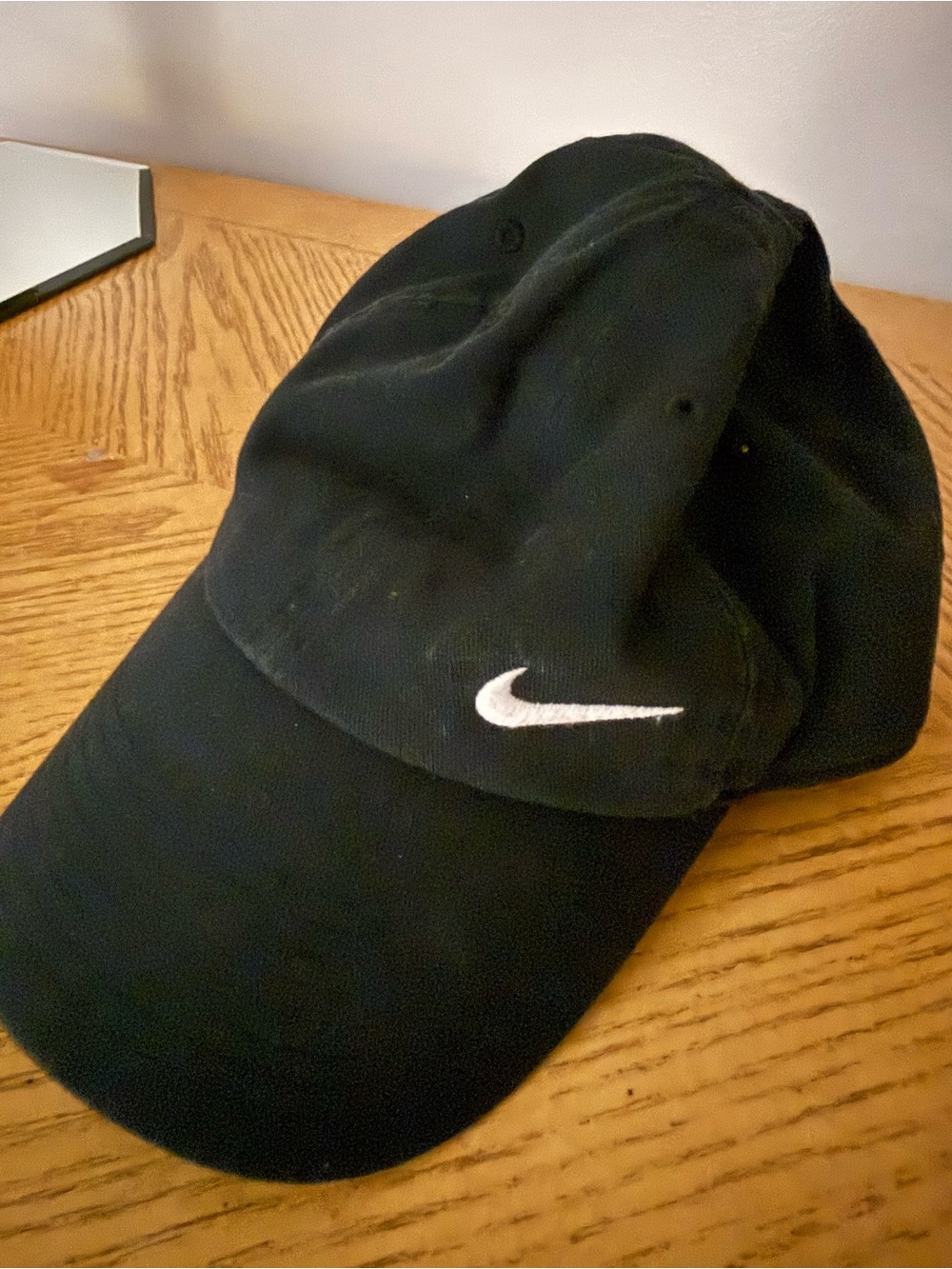 Nike Black Cap with White Swoosh